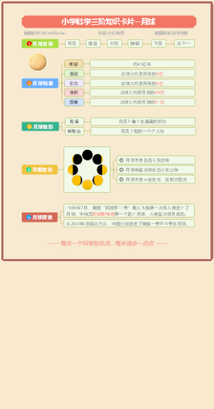小学科学知识点关于月球