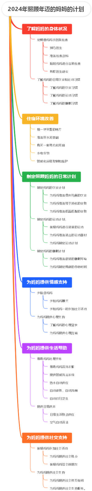 2024年照顾年迈的妈妈的计划