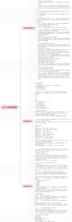 一级建造师 实务与管理十三、施工资源管理