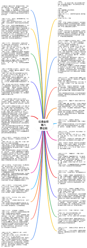 论语全解第八泰伯篇