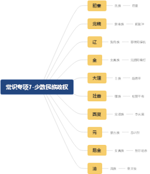 常识专项7-少数民族政权