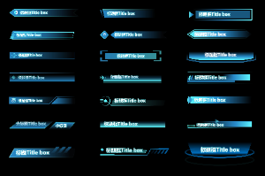 可视化标题框科技感元素系列1