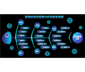 通用的项目管理分析创意鱼骨图