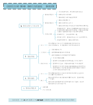 《组织行为学》第九章 群体行为的基础