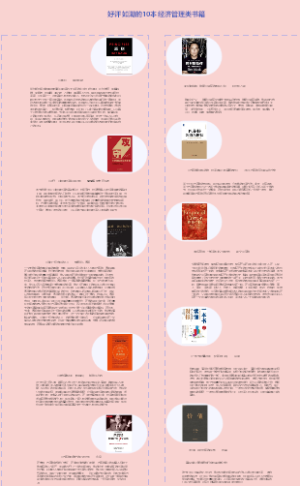 好评如潮的10本经济管理类书籍