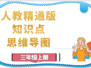 人教精通版三年级英语上册知识点思维导图