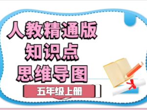 人教精通版五年级英语上册知识点思维导图