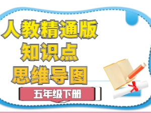 人教精通版五年级英语下册知识点思维导图