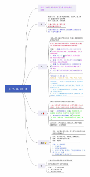 精气血津液神