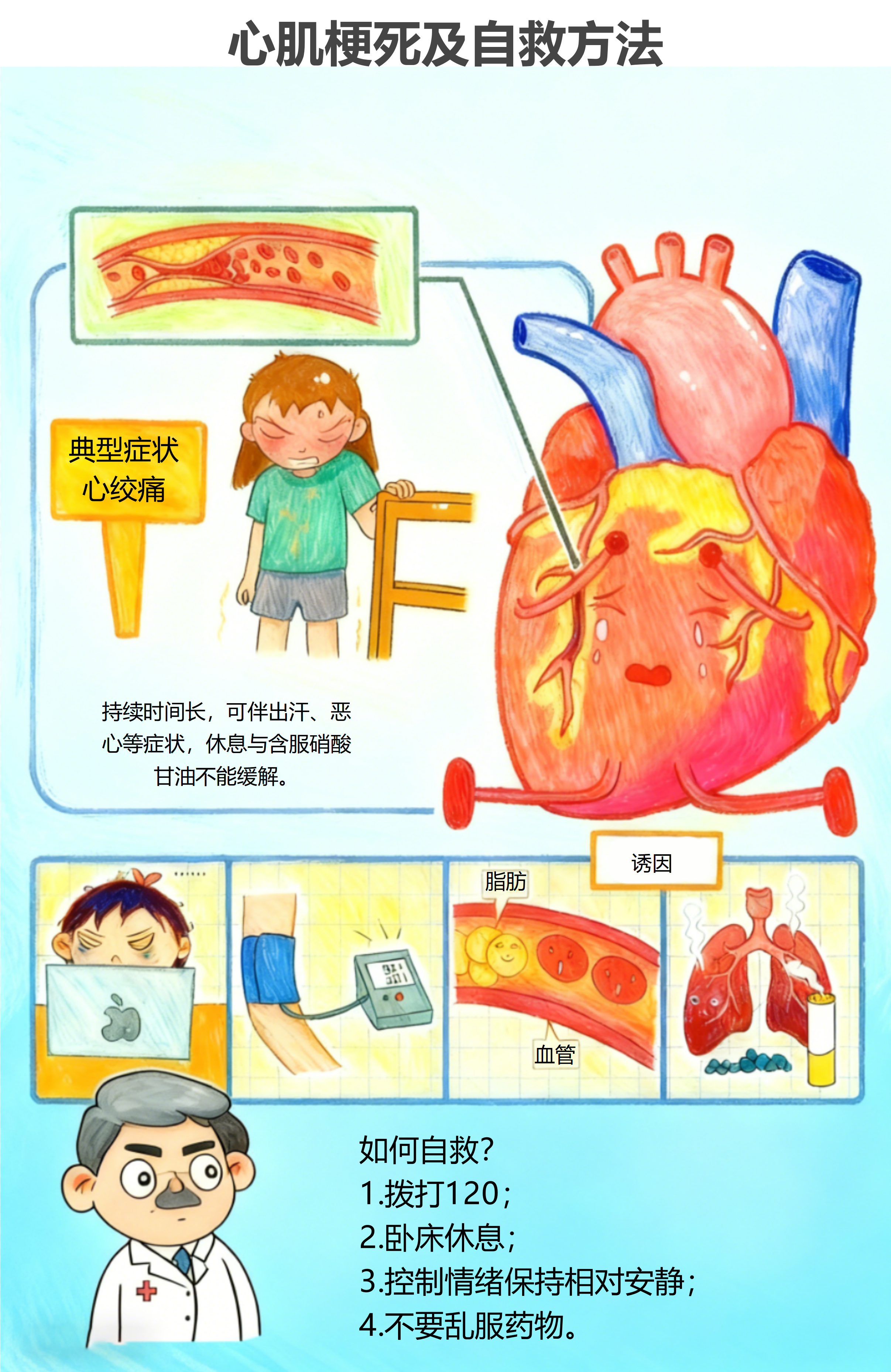 心肌梗死及自救方法，关键时刻能救命！