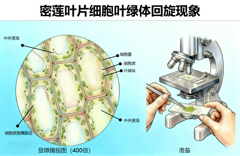 密莲叶片细胞叶绿体图