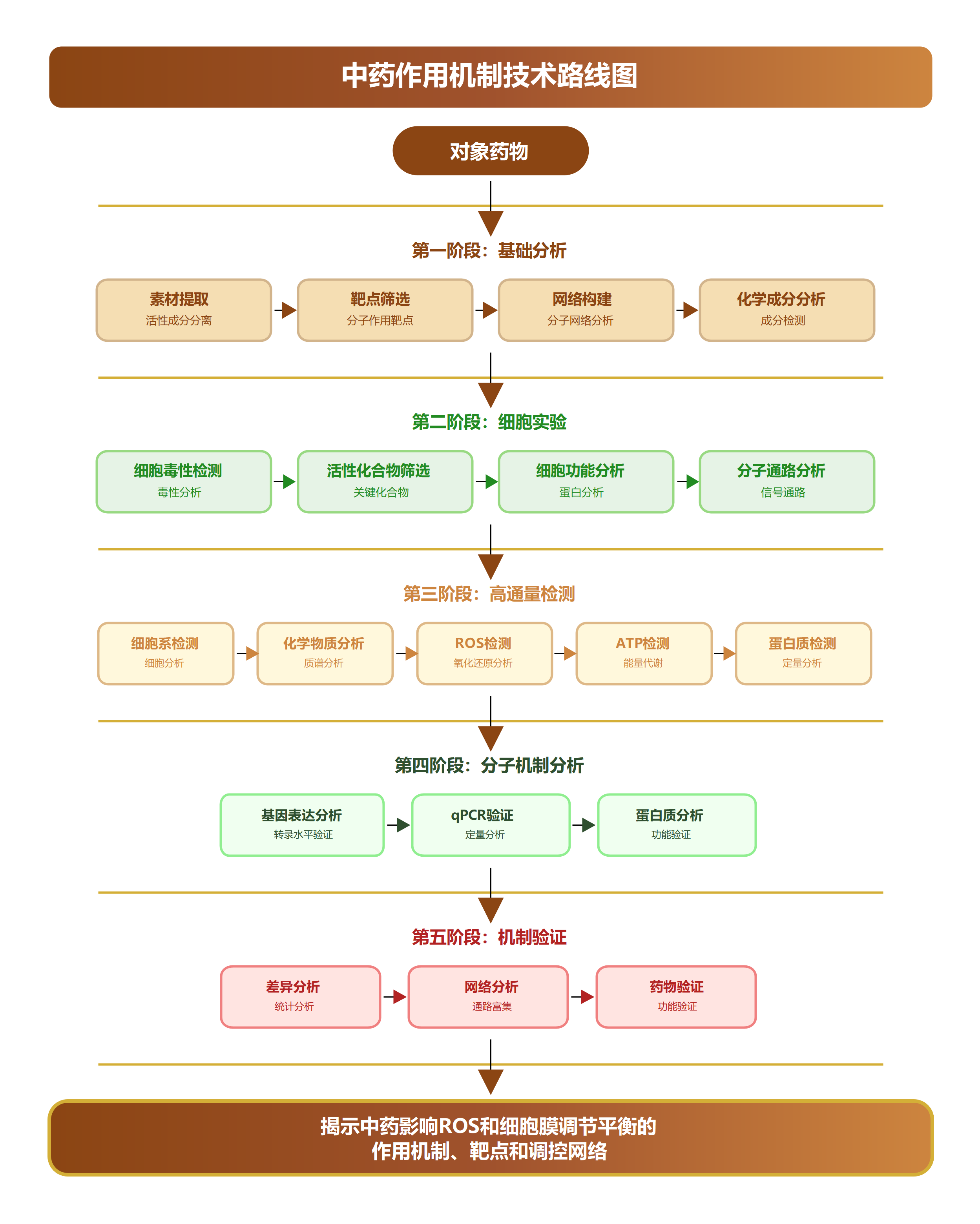 中药作用机制技术路线图