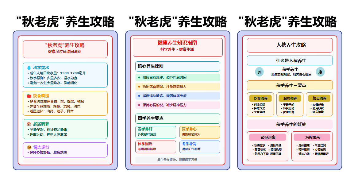 秋老虎养生攻略信息图
