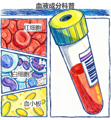 血液成分科普插画