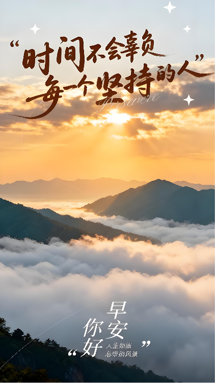 云海日出励志风景图