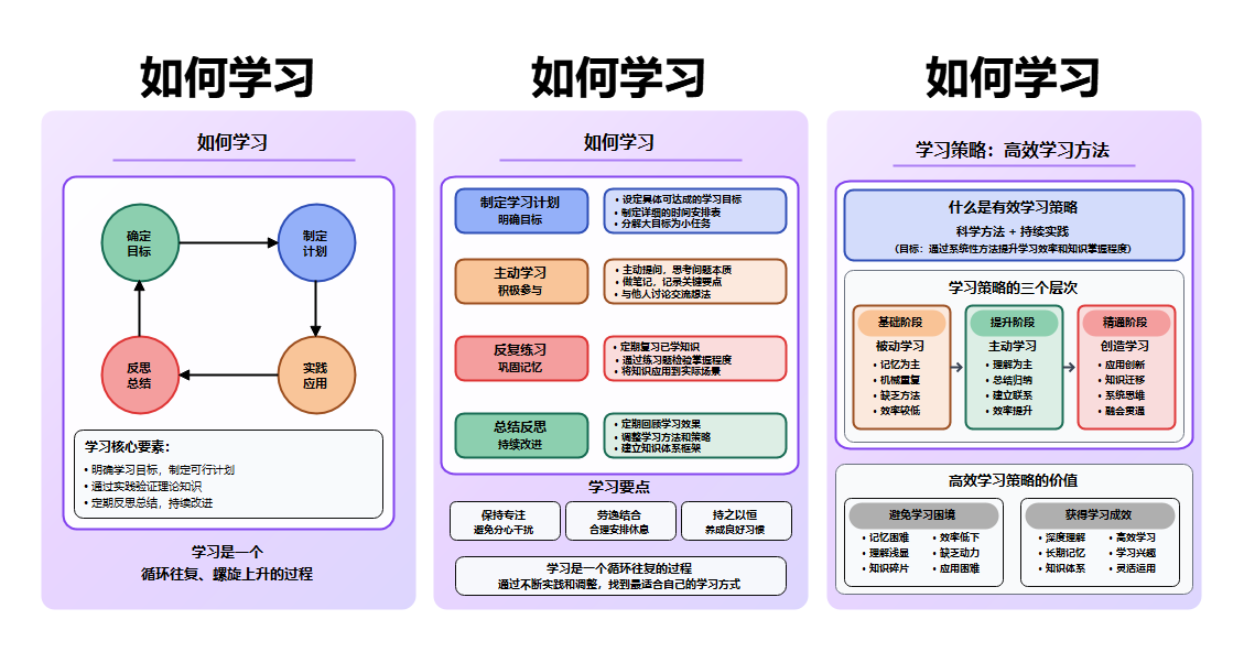高效学习策略流程图