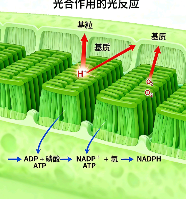 光合作用光反应示意图