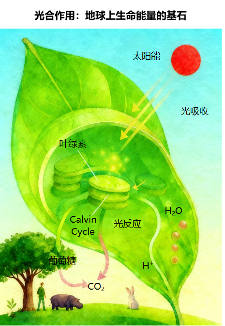 光合作用原理示意图