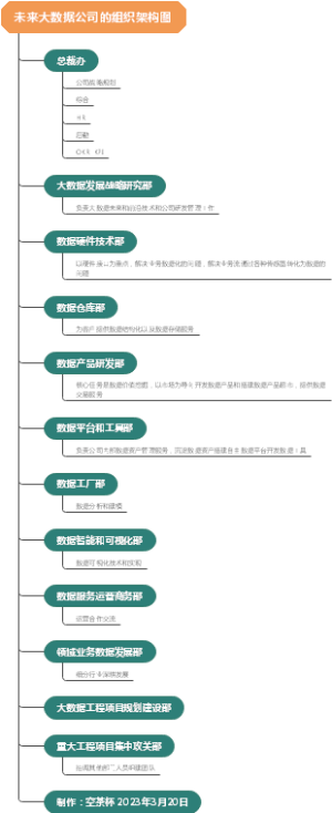 未来大数据公司的组织架构图