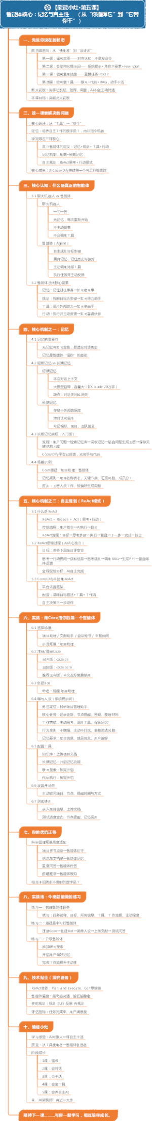 【能能小灶·第五课】智能体核心：记忆与自主性