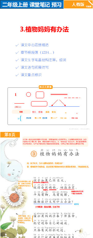 人教版二年级上册语文 植物妈妈有办法