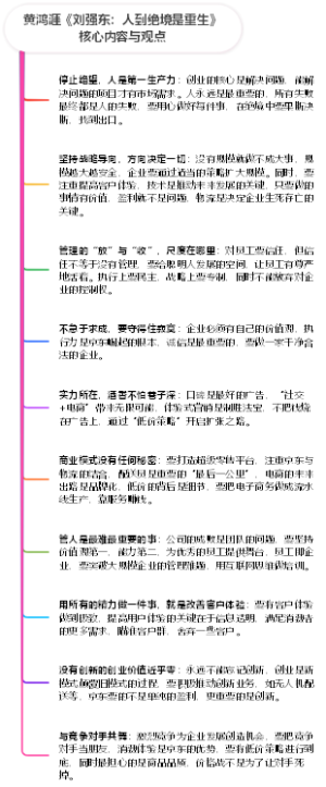 黄鸿涯《刘强东：人到绝境是重生》核心内容与观点