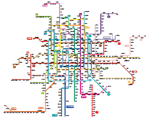 北京市地铁线路图（2024.01.15）