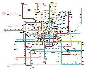 上海市地铁线路图（2024.01.27）