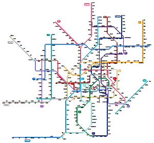 重庆市地铁线路图（2024.01.21）