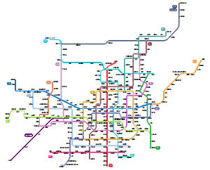 西安市地铁线路图（2024.02.11）