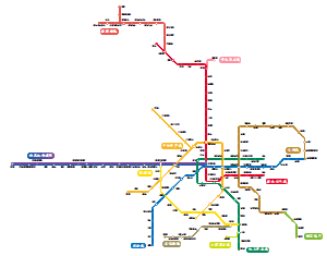 台北市地铁线路图（2024.01.23）