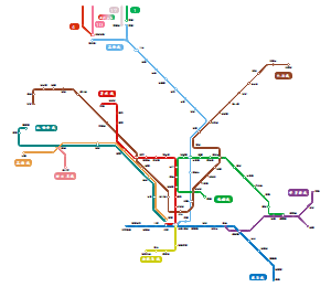 香港特别行政区地铁线路图（2024.01.25）