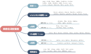 单数名词变复数导图