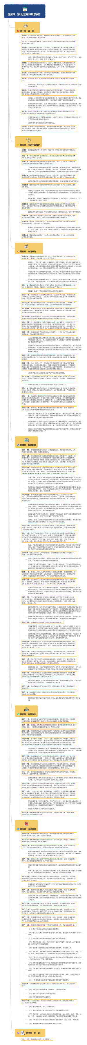 国务院《优化营商环境条例》思维导图