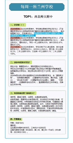 每周一校-西北师大附中