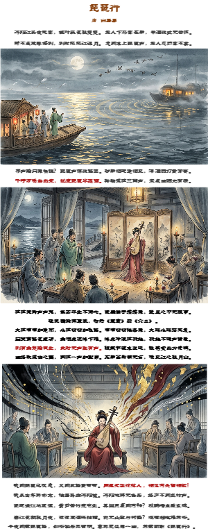 AI古诗可视化｜新手三步用《琵琶行》玩转AI连环画创作