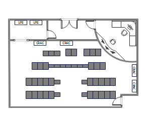 数据中心机房平面布局图