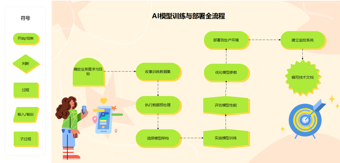 AI模型训练与部署流程图