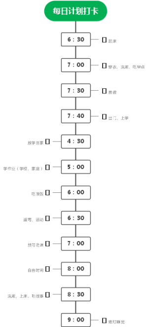 小学生每日计划打卡