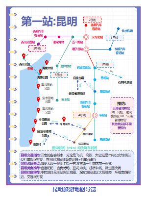 昆明市区旅游地图