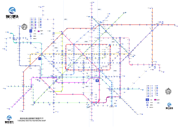 烟京市地铁线路图（直线版本）