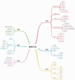 2021暑假计划思维导图