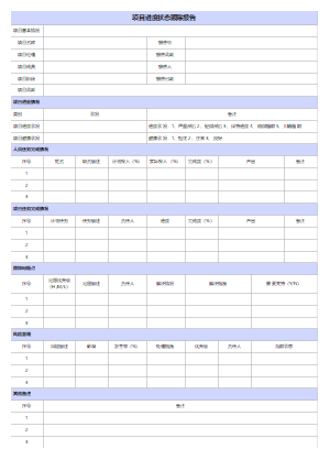 项目管理-项目进度状态跟踪报告
