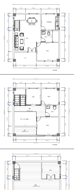 8×8米农村宅基地自建房平面图小别墅loft风格