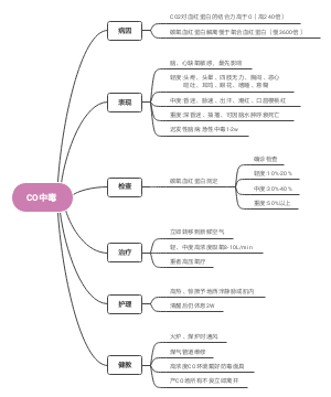 CO中毒思维导图