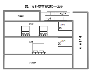 宾川县朴宿客栈2楼平面图