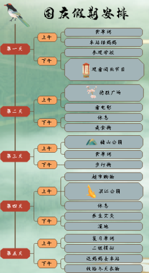 国庆节假期安排