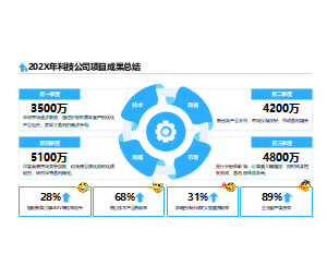 202X年科技公司项目成果总结PPT