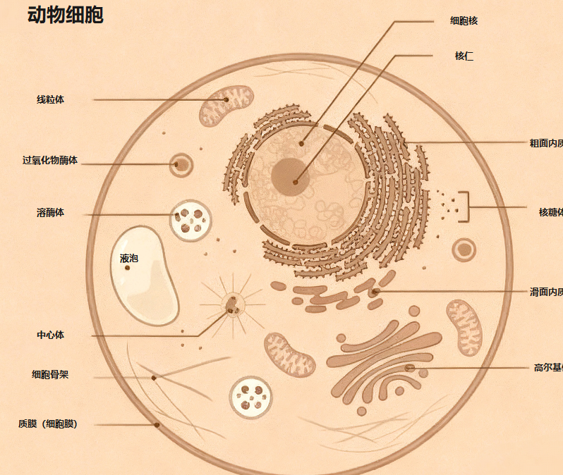 动物细胞结构示意图