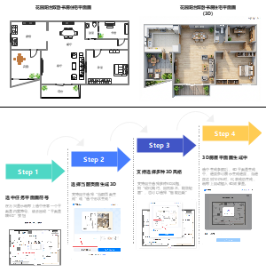 花园阳台双卧书房住宅平面图